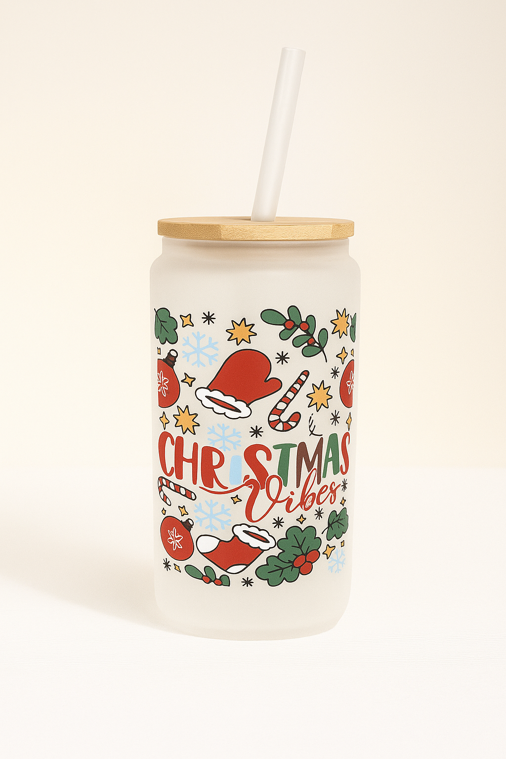 π
Christmas Vibes 16oz Glass Cup