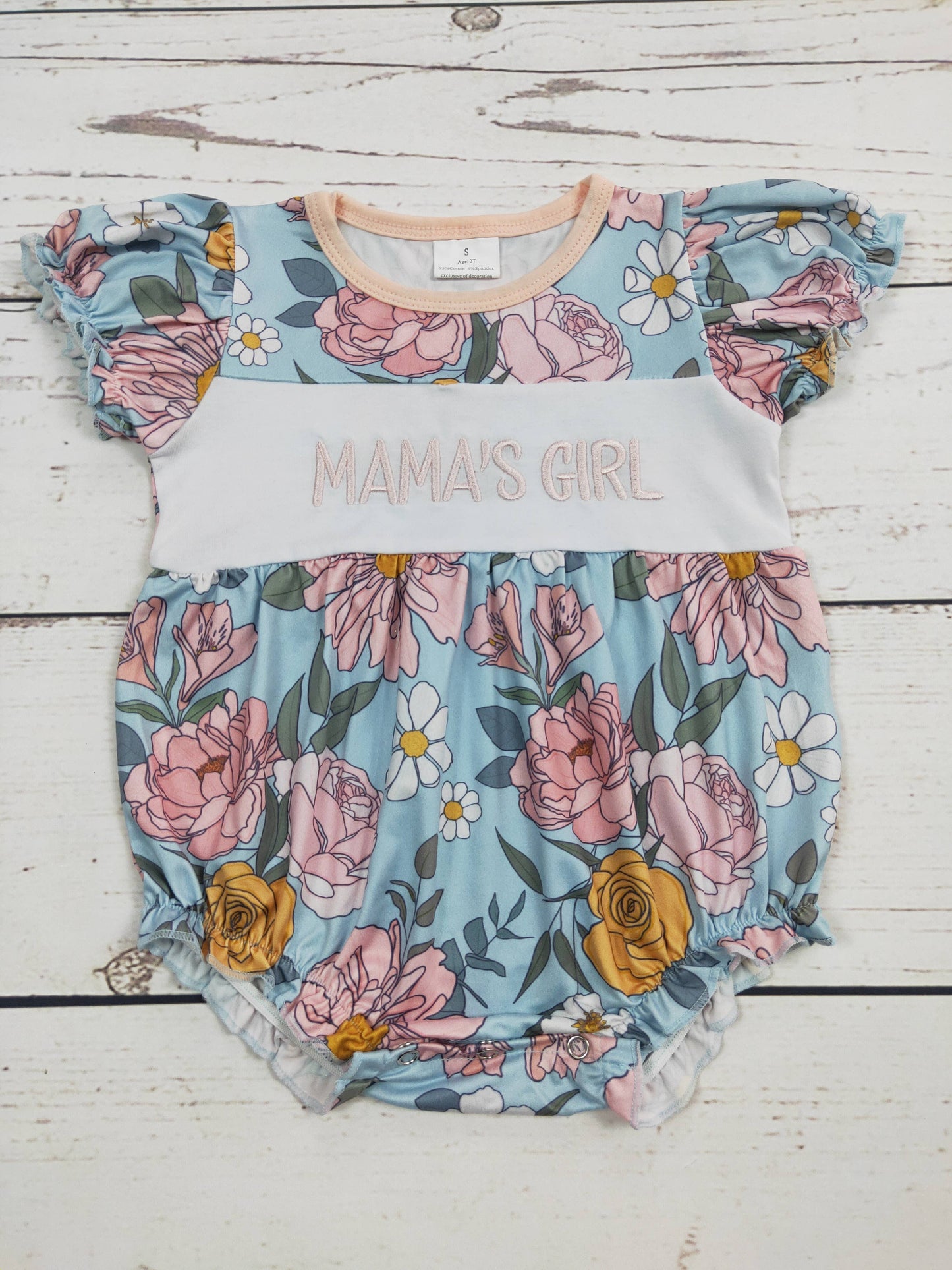 Mama’s Girl Floral Bubble Romper 🎀🌸