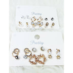 Multi Gold and Pearl Mixed Earrings