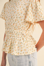 Golden Meadow Peplum Top – Tween Girls
