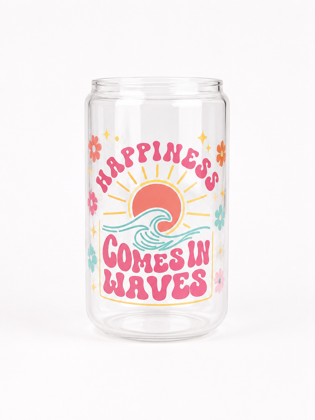 Coastal Happiness Glass Cup