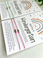 🌈 First Day of Kindergarten Matching Bracelet Set – Pink Heart Edition 💖