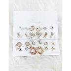 Multi Gold and Pearl Mixed Earrings