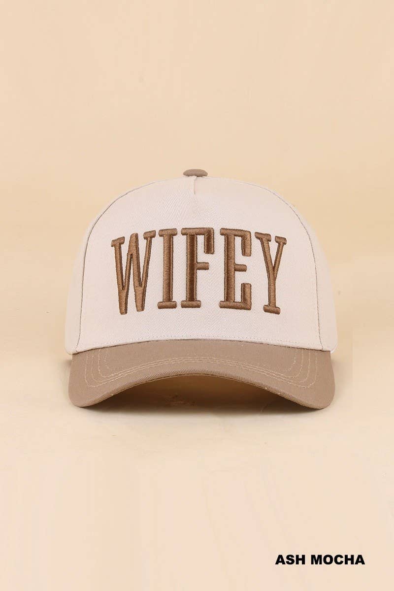 Wifey Embroidered Two-Tone Trucker Hat