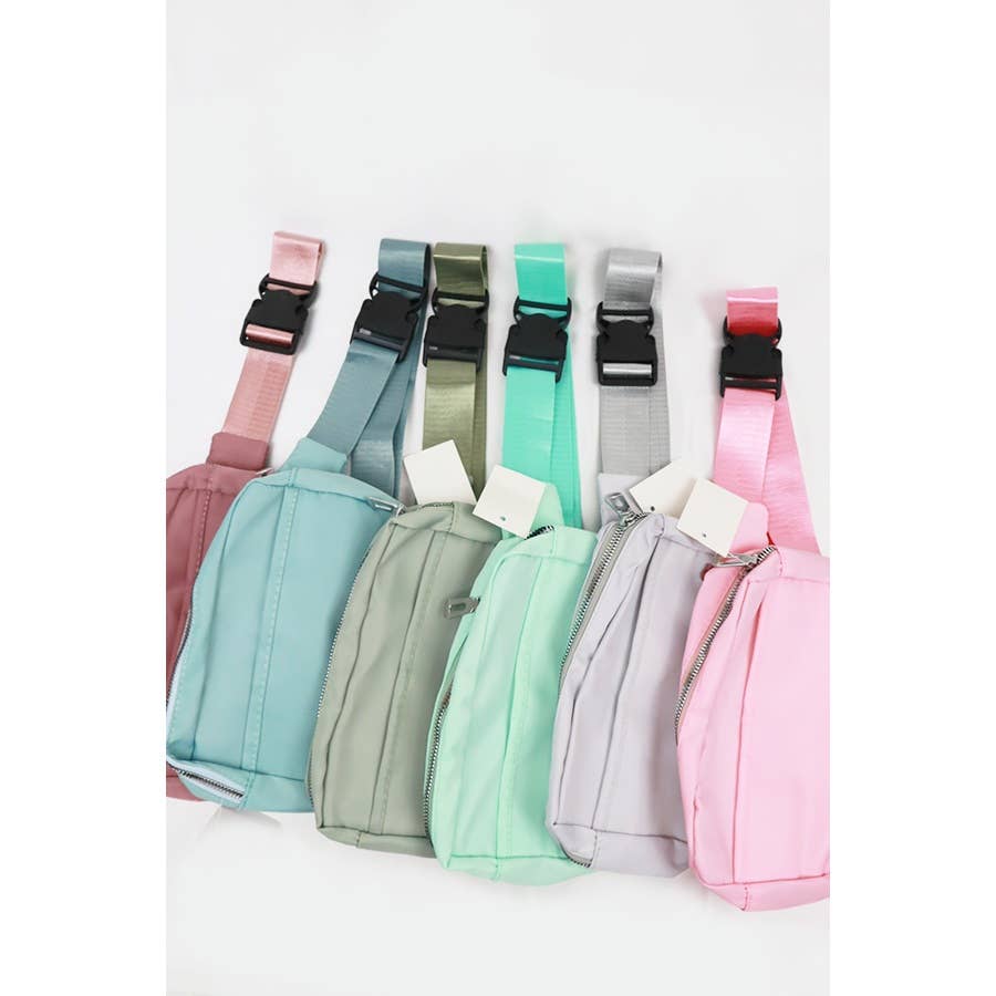 Natural Color Crossbody Belt Bag