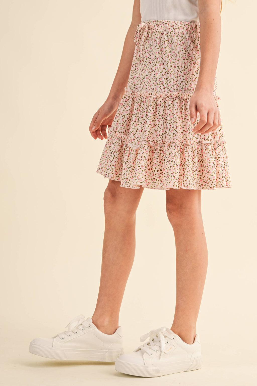 Blush Bloom Tiered Skirt – Tween Girls