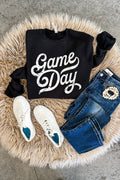 Game Day Crewneck Sweatshirt - Black