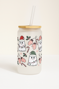 👻 Christmas Ghosts 16oz Glass Cup