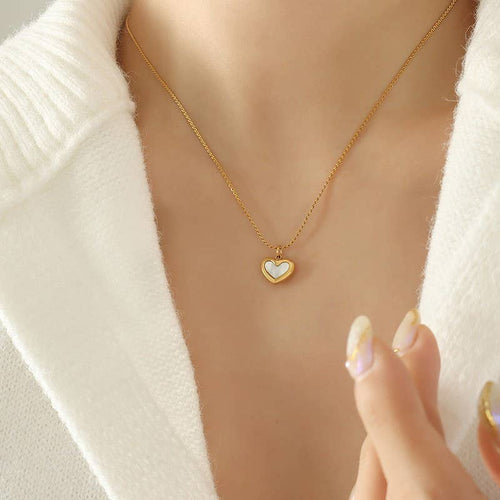 18K STAINLESS STEEL TARNISH FREE HEART NECKLACE | 40NK9443