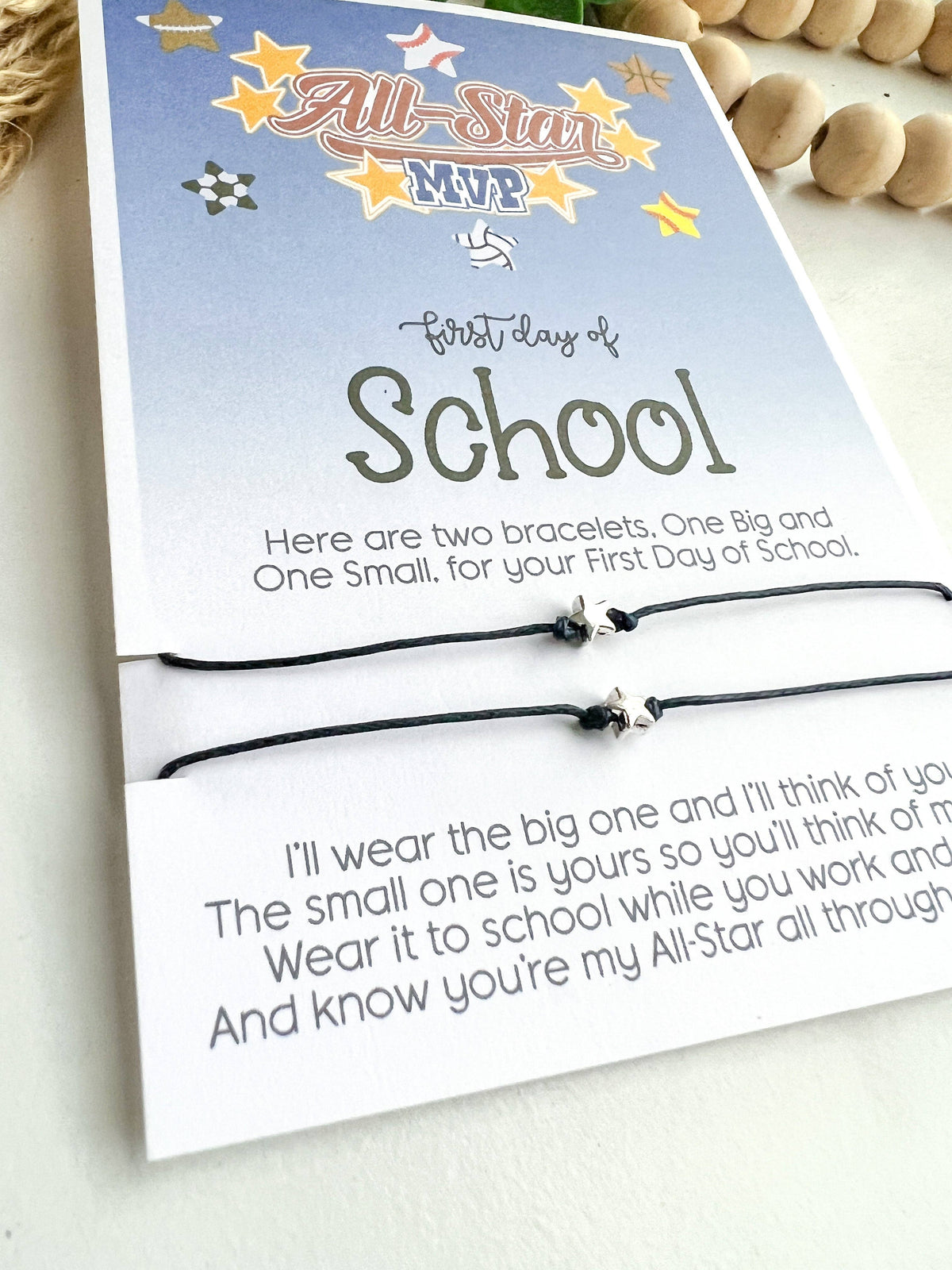 ⭐ All-Star MVP First Day of School Bracelet Set ⭐ Mommy & Me