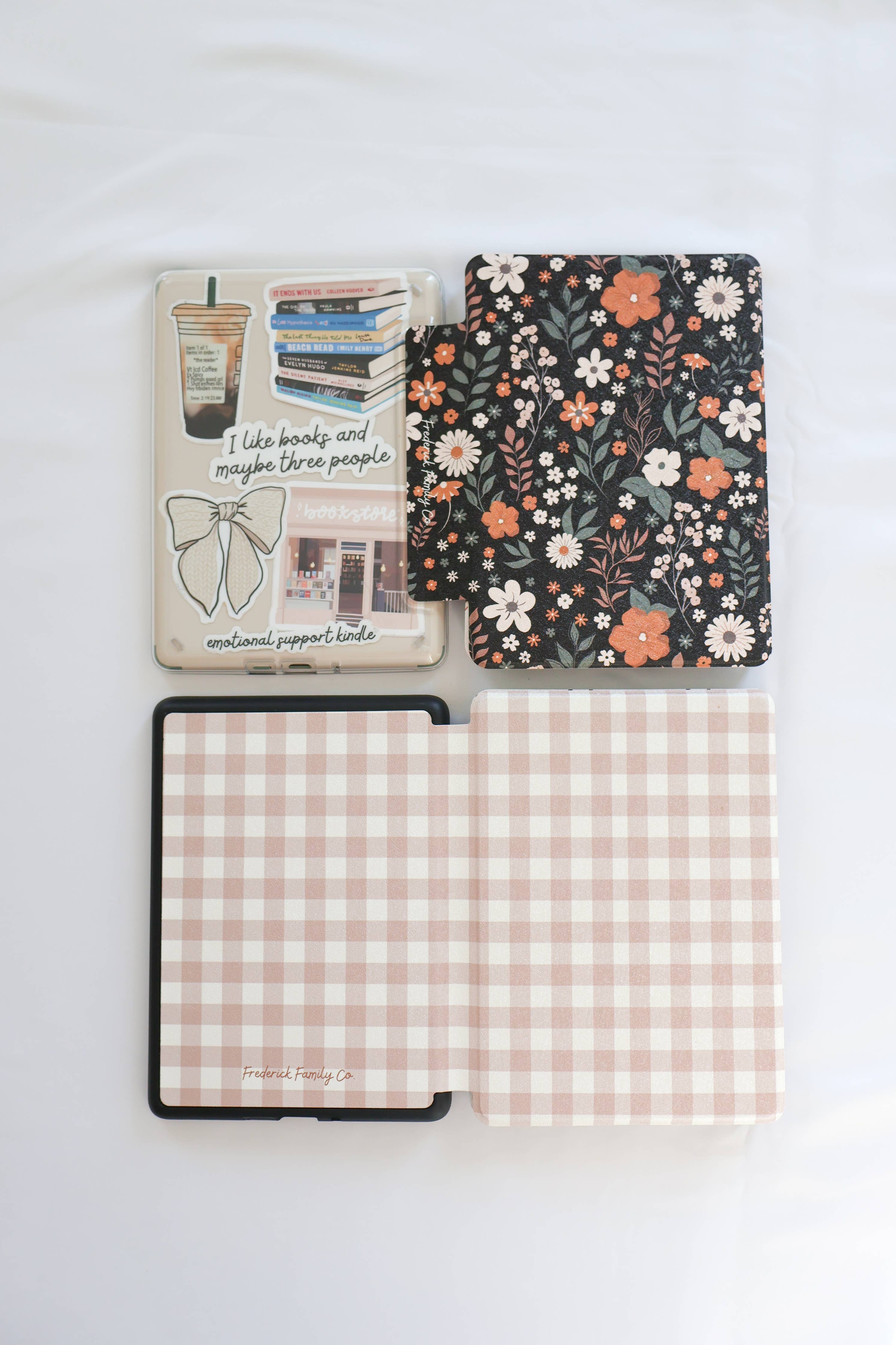 Kindle Case Clear & Printed Back with Hand Strap