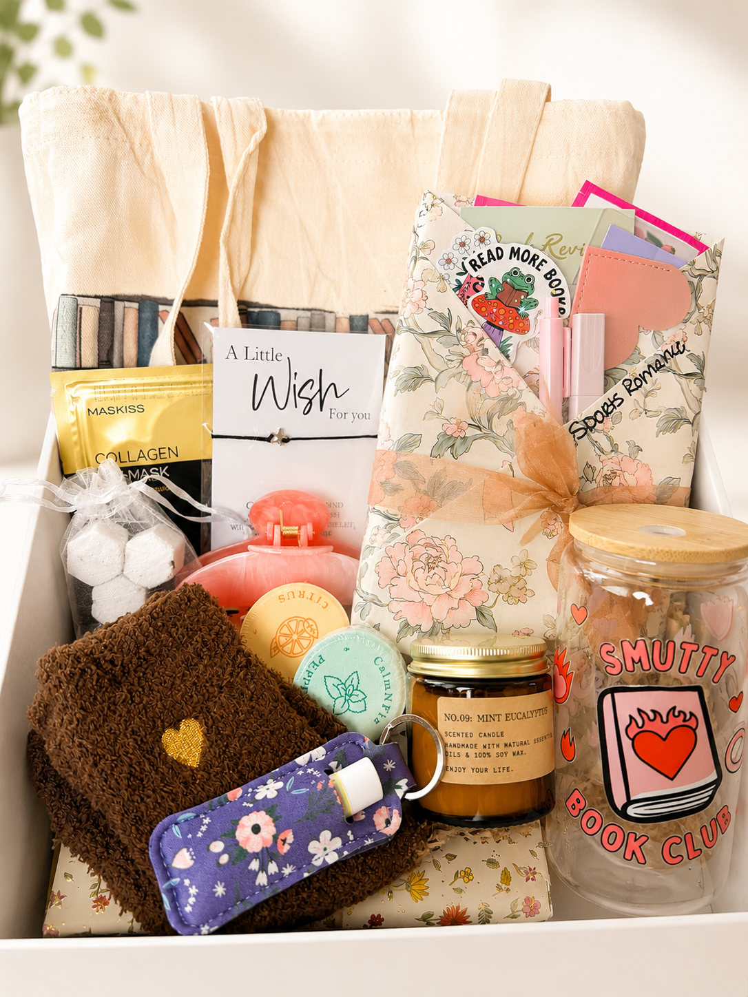 Blind Date with a Book Box | Cozy Book Lover Gift Set for Women | Mystery Reading Box