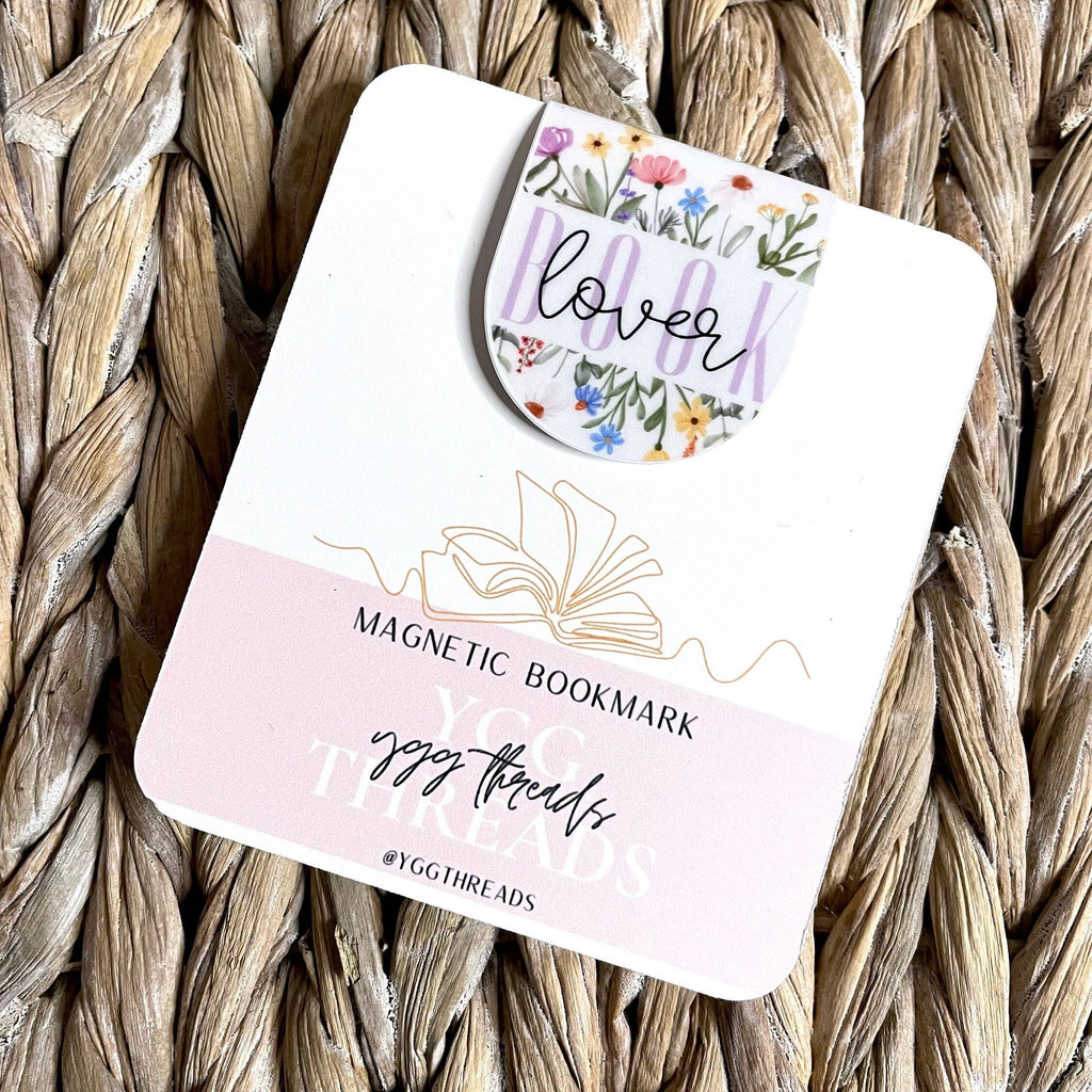 Book Lover Floral Pattern | Magnetic Bookmark