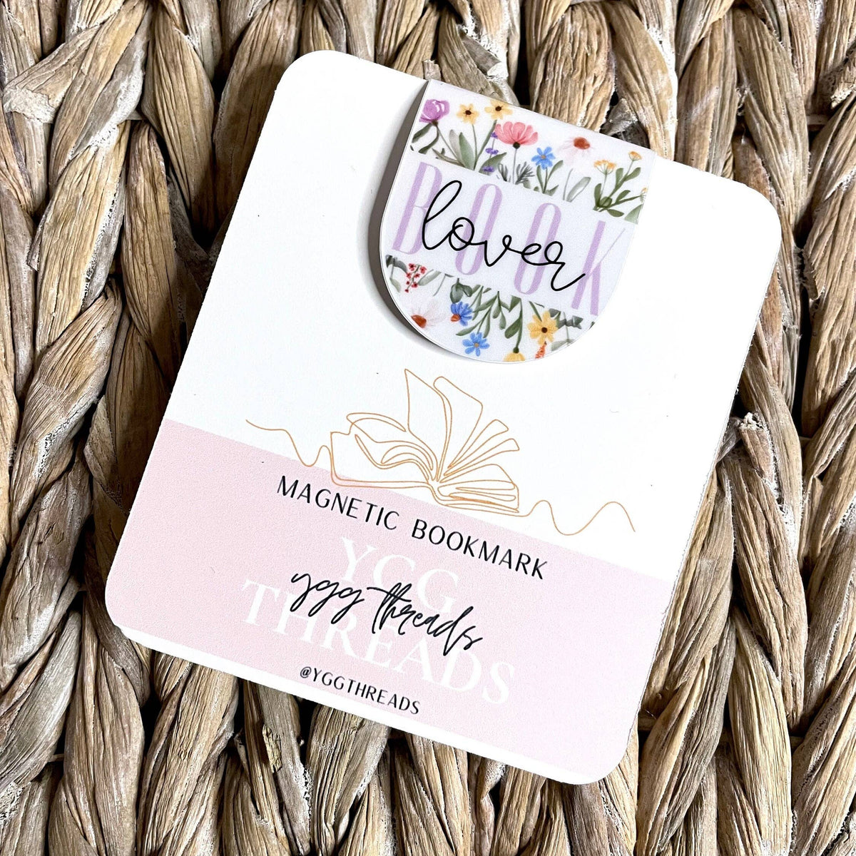 Book Lover Floral Pattern | Magnetic Bookmark