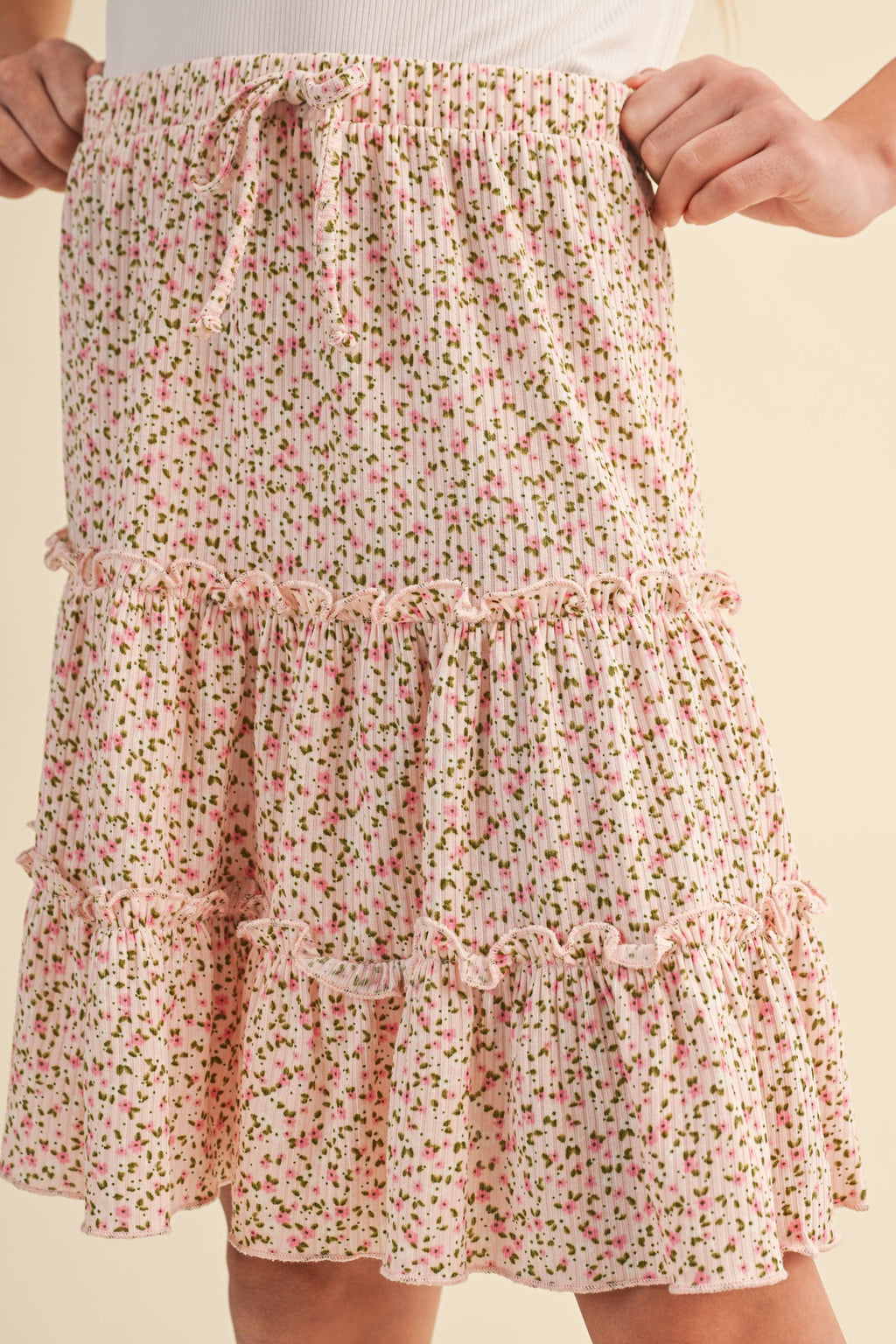 Blush Bloom Tiered Skirt – Tween Girls