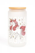 Magical Unicorn Frosted Glass Cup