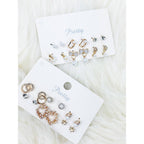 Multi Gold and Pearl Mixed Earrings