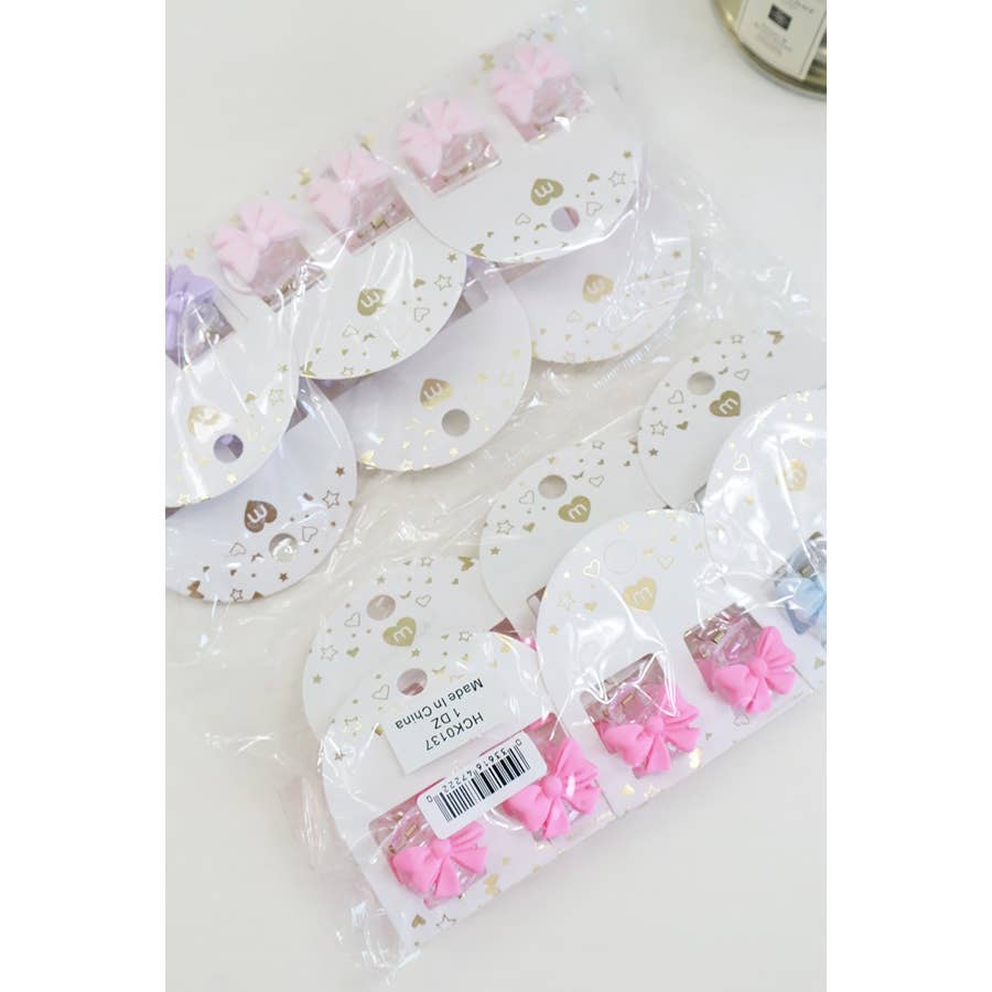 Duo MiniBow Detail Hair Clip Set