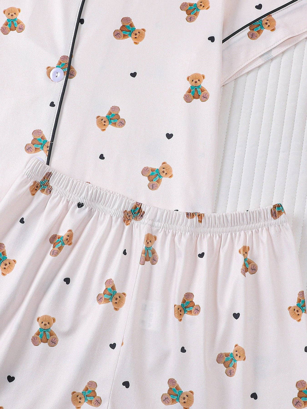 Girls Teddy Bear Pajama Set