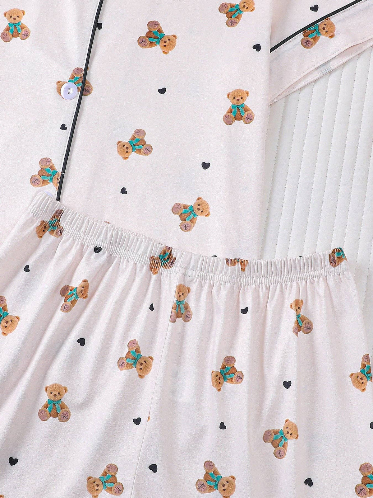 Girls Teddy Bear Pajama Set
