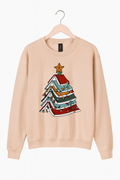 Book Lovers Christmas Tree Sweatshirt – Cozy Holiday Crewneck
