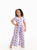 Huntr/x Kids Short Sleeve Girl Jumpsuit With Pockets