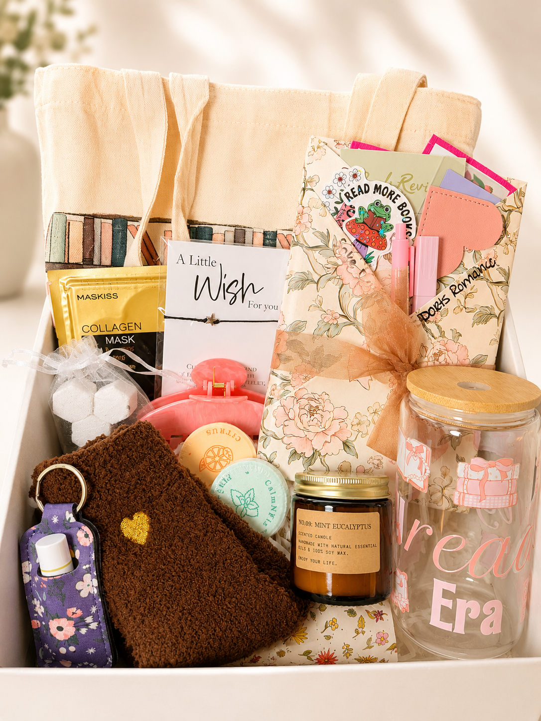 Blind Date with a Book Box | Cozy Book Lover Gift Set for Women | Mystery Reading Box