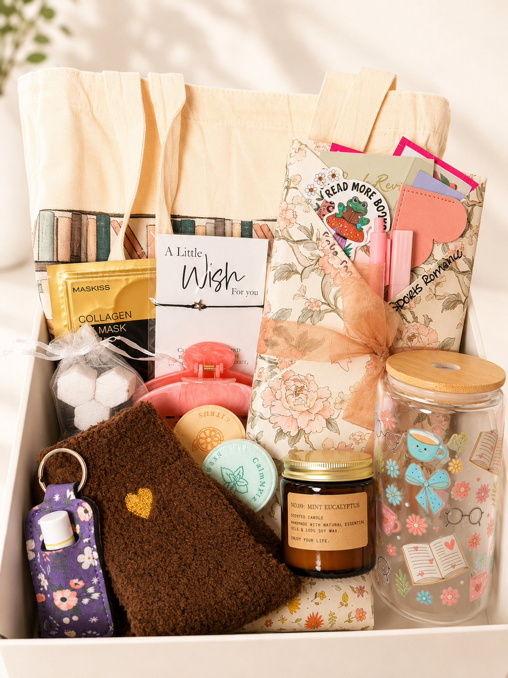 Blind Date with a Book Box | Cozy Book Lover Gift Set for Women | Mystery Reading Box