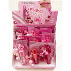 Cute Bow Charm Keychain with Scented Lip Gloss Set