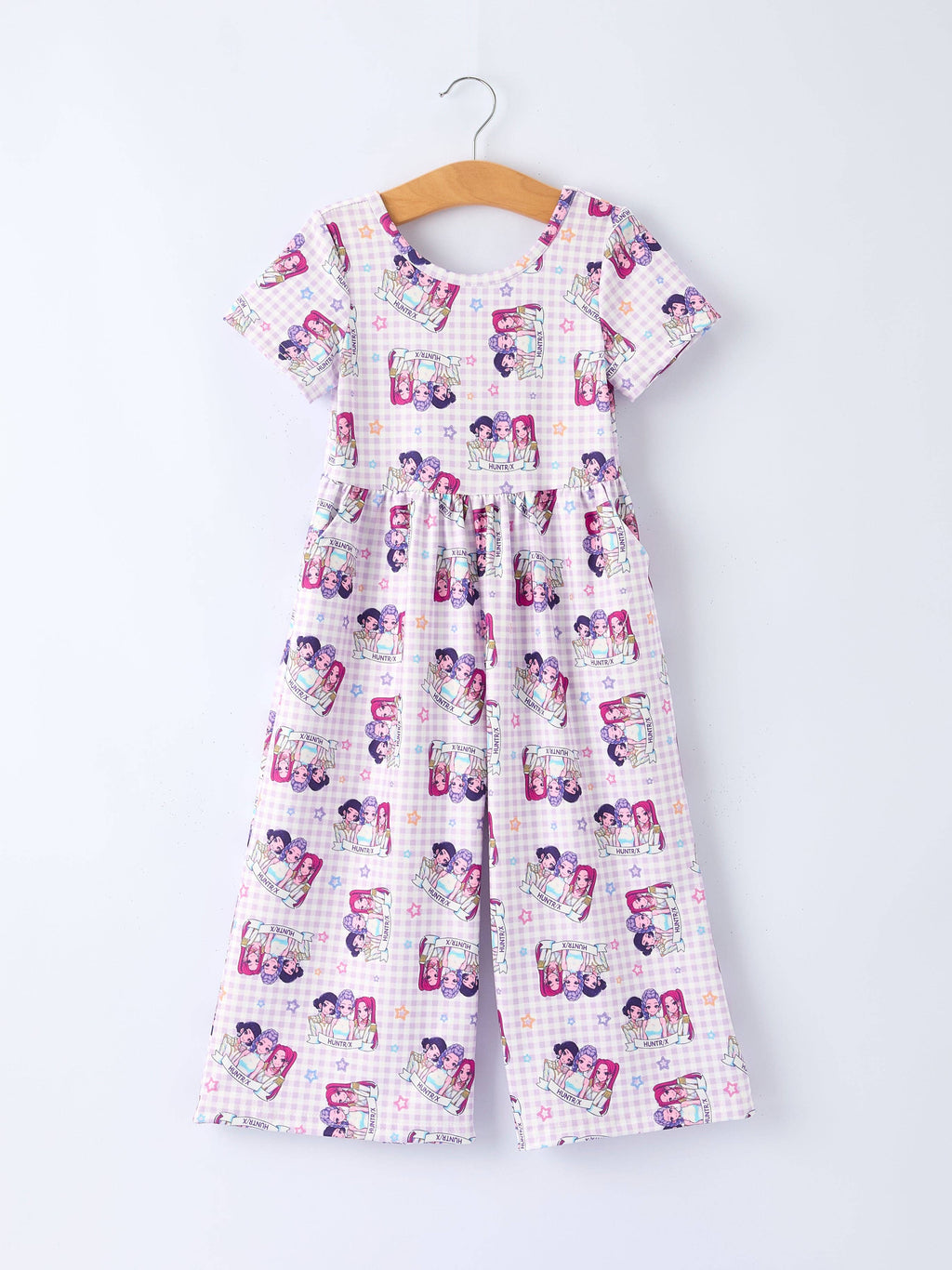 Huntr/x Kids Short Sleeve Girl Jumpsuit With Pockets