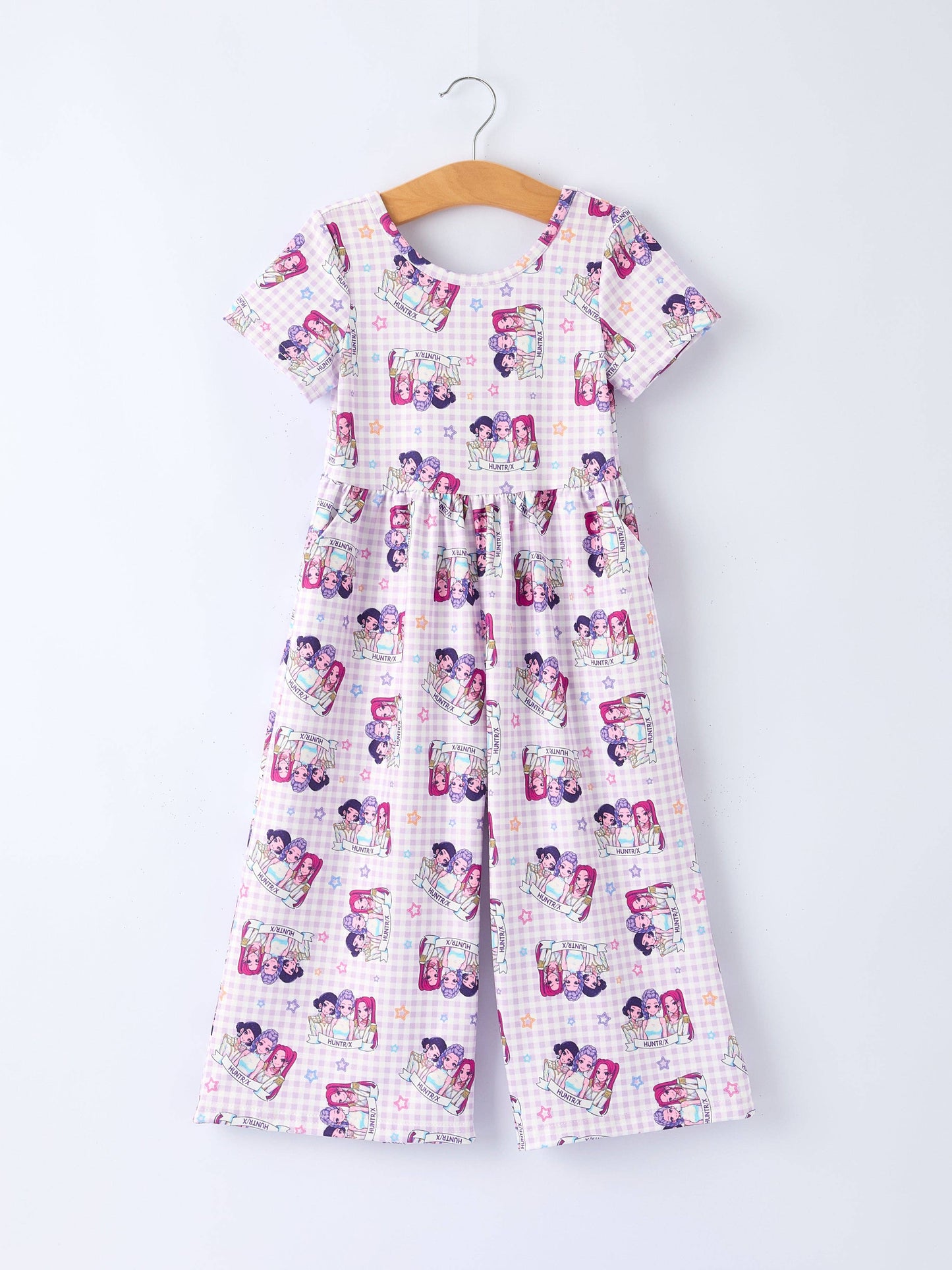 Huntr/x Kids Short Sleeve Girl Jumpsuit With Pockets