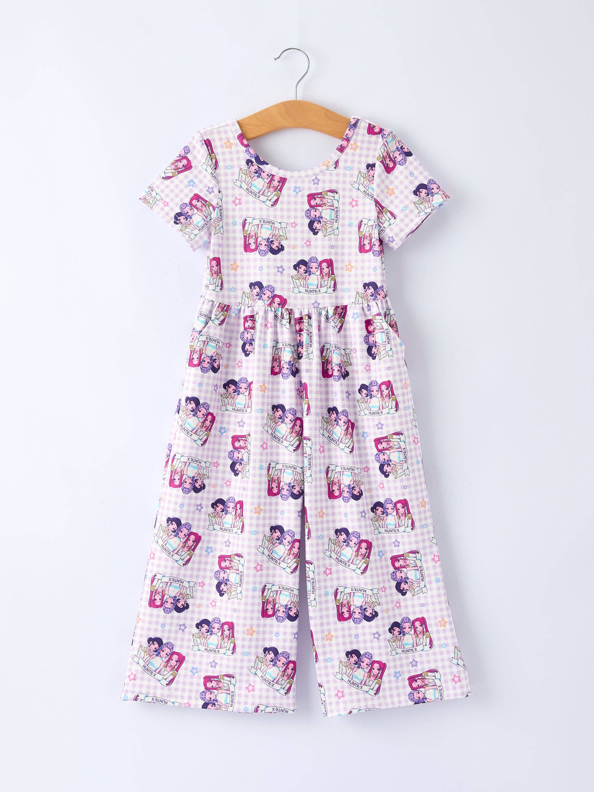 Huntr/x Kids Short Sleeve Girl Jumpsuit With Pockets