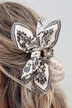 Paisley Floral Print Cute Bow Knot Hair Clip