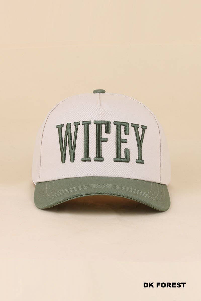 Wifey Embroidered Two-Tone Trucker Hat