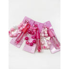 Cute Bow Charm Keychain with Scented Lip Gloss Set