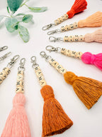 Macrame Mama Tassel Keychain | Handmade Boho Keychain | Mama