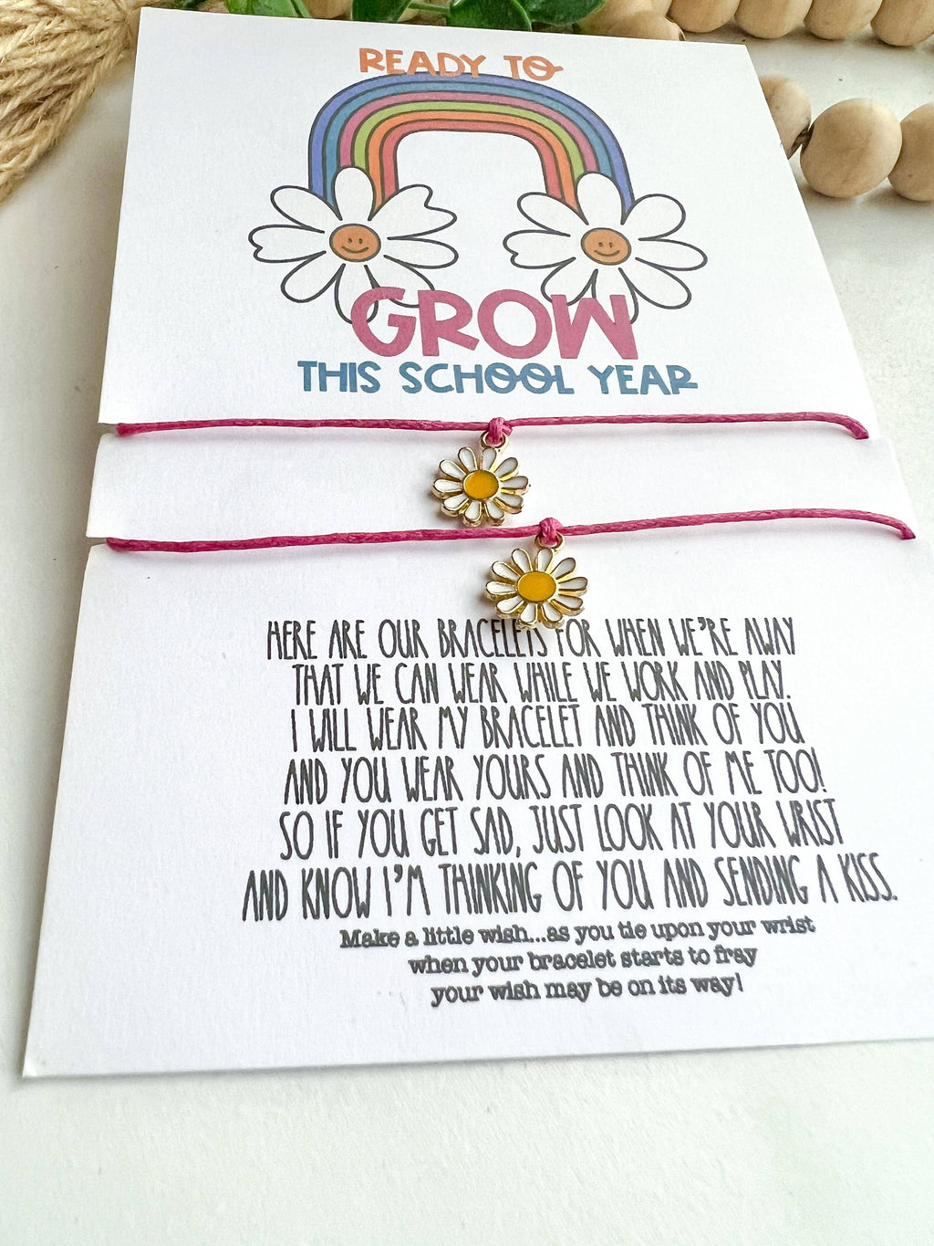 🌼 Ready to Grow This School Year Bracelet Set 🌈  Mommy & Me