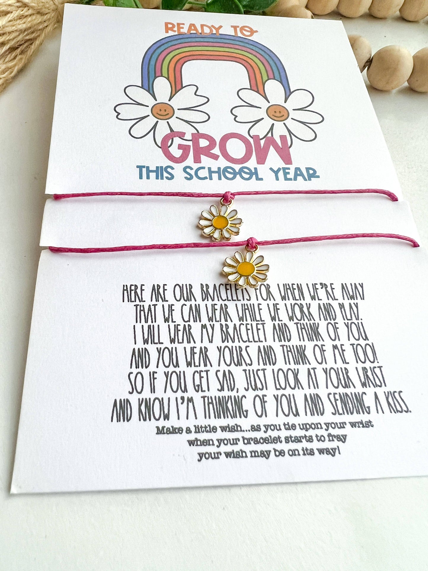 🌼 Ready to Grow This School Year Bracelet Set 🌈  Mommy & Me