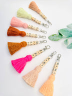 Macrame Mama Tassel Keychain | Handmade Boho Keychain | Mama
