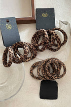 Leopard Elastic Hair Tie 5pcs Set
