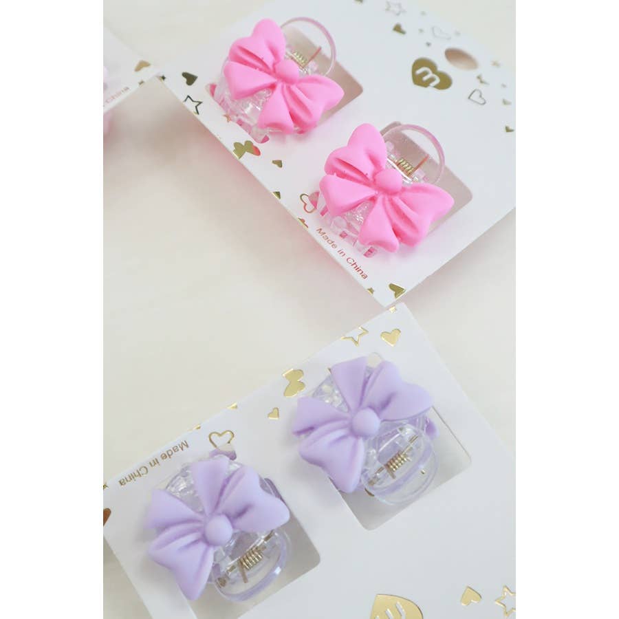 Duo MiniBow Detail Hair Clip Set