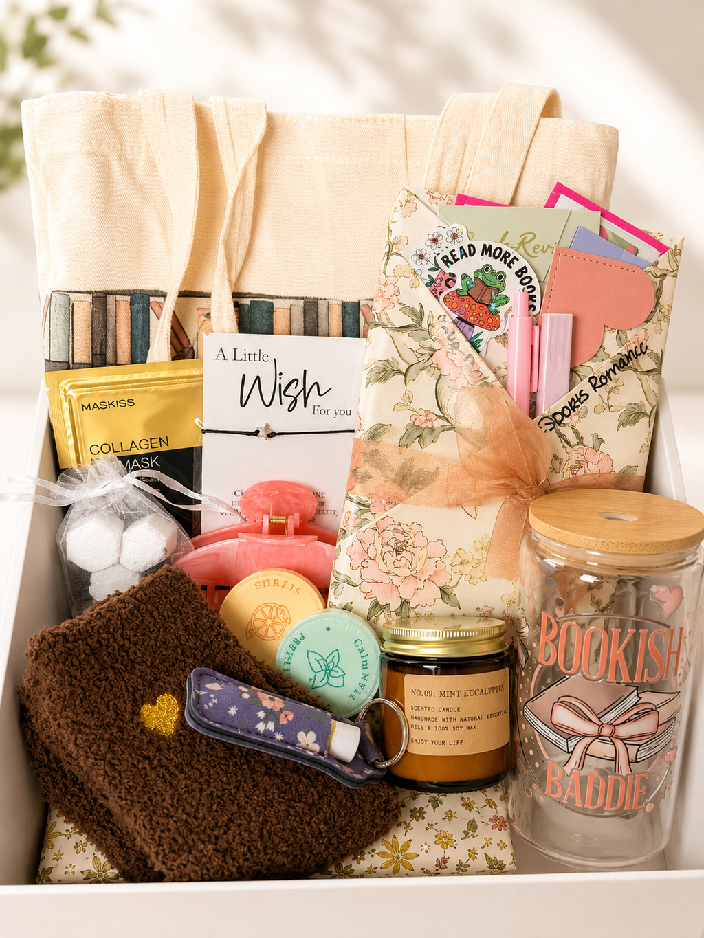 Blind Date with a Book Box | Cozy Book Lover Gift Set for Women | Mystery Reading Box