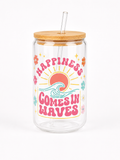 Coastal Happiness Glass Cup