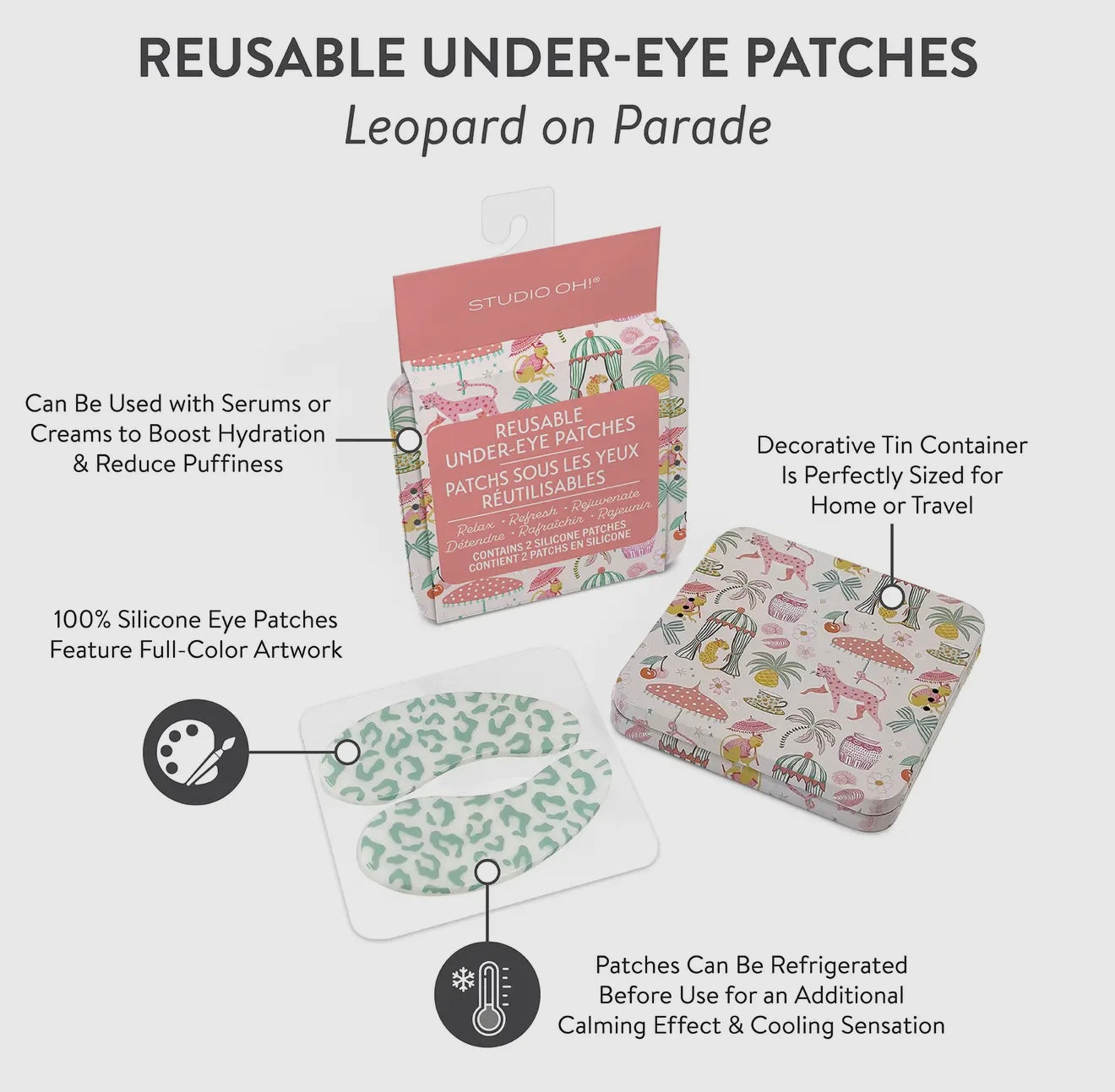 Leopard On Parade Reusable Under-Eye Patches
