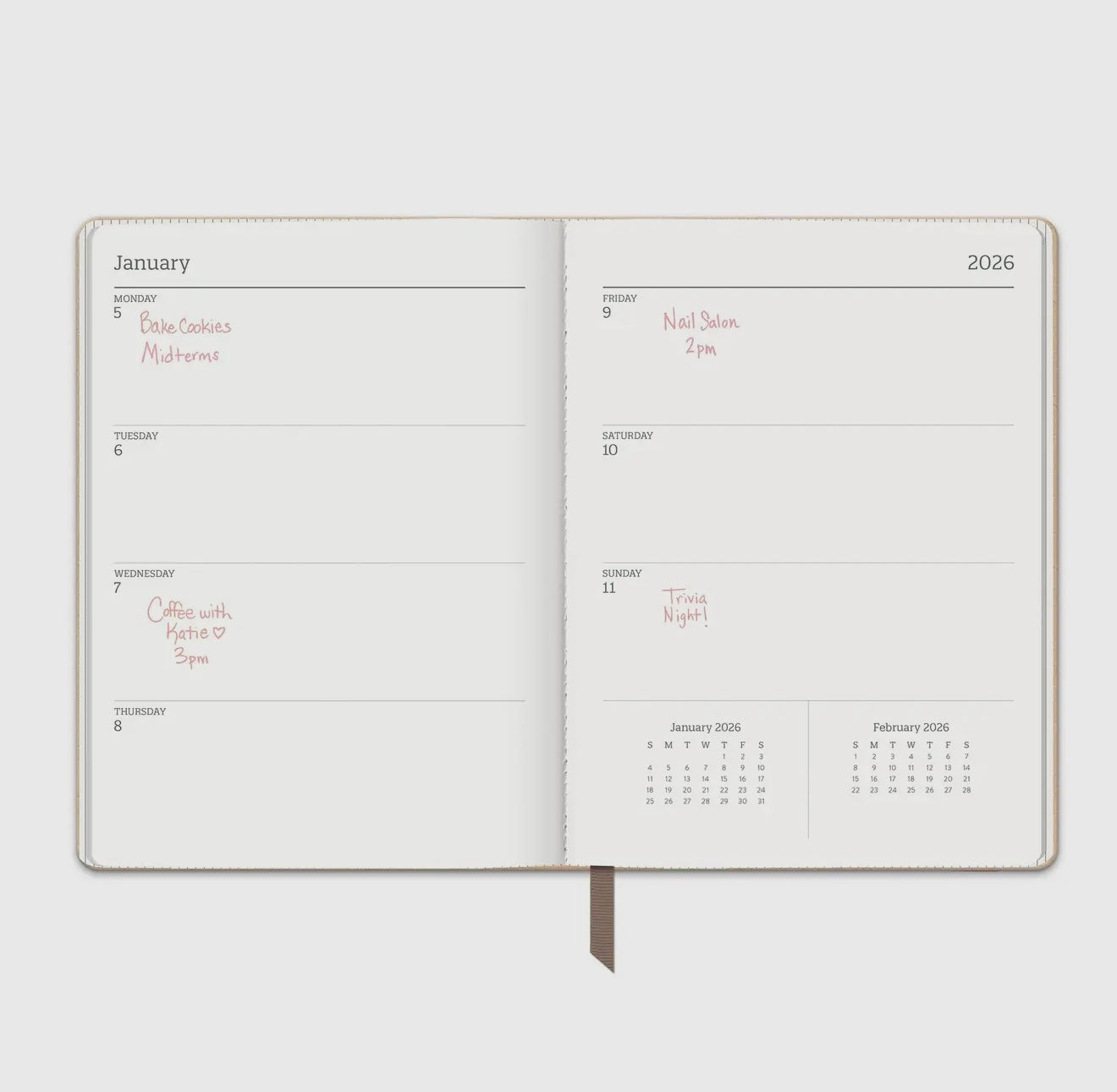 2026 Desert Taupe Large Dual-Textured Planner