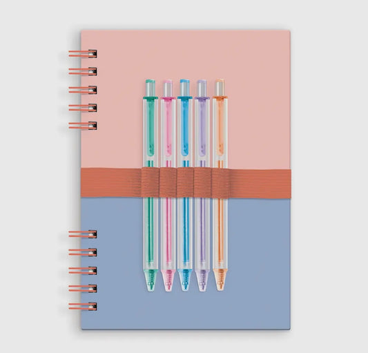 Coral & Salt Water Harper Split-Spiral
Notebook & Pen Set
