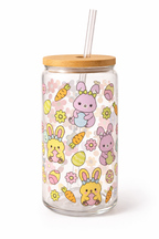 Easter Bunny 16oz Glass Cup