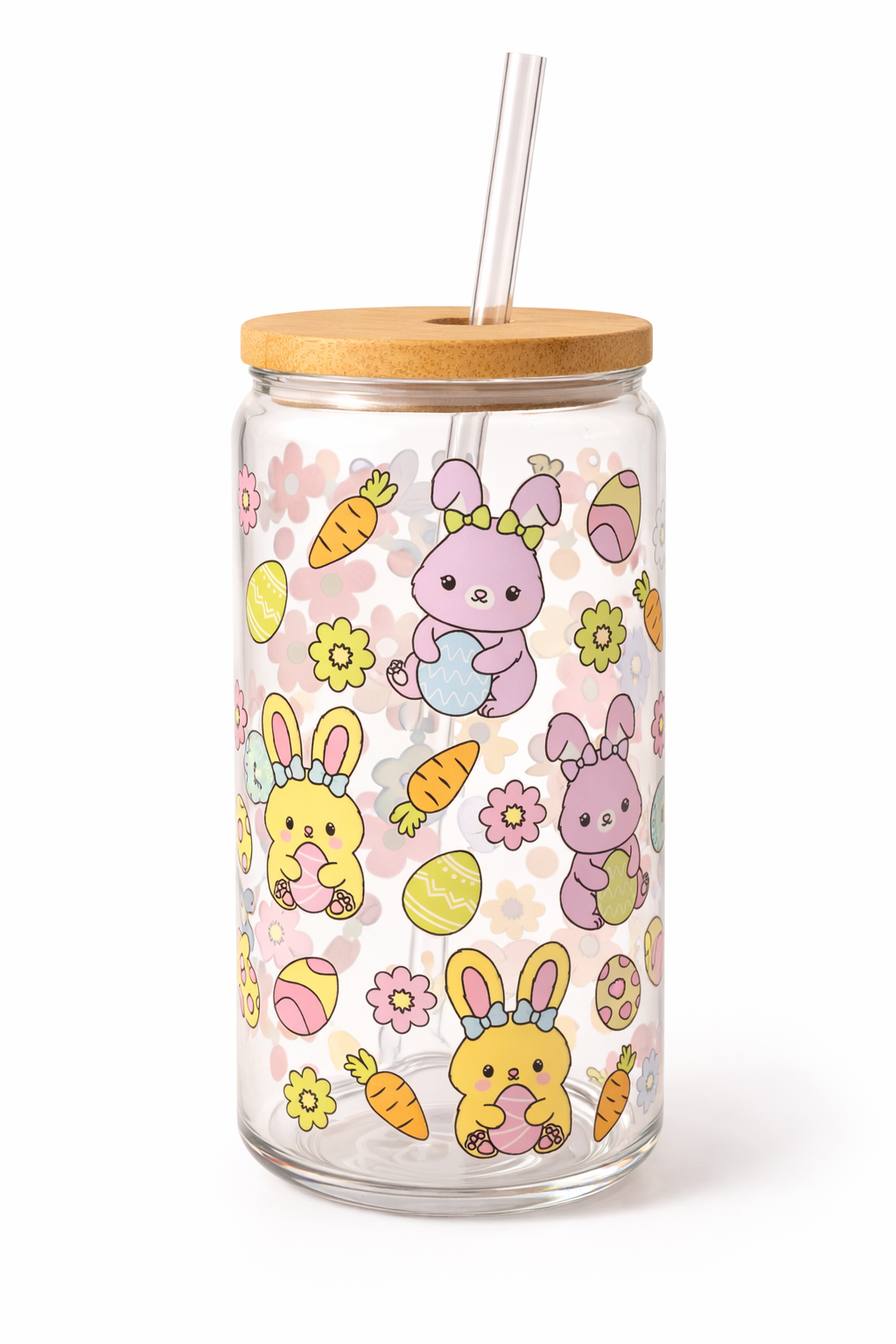 Easter Bunny 16oz Glass Cup