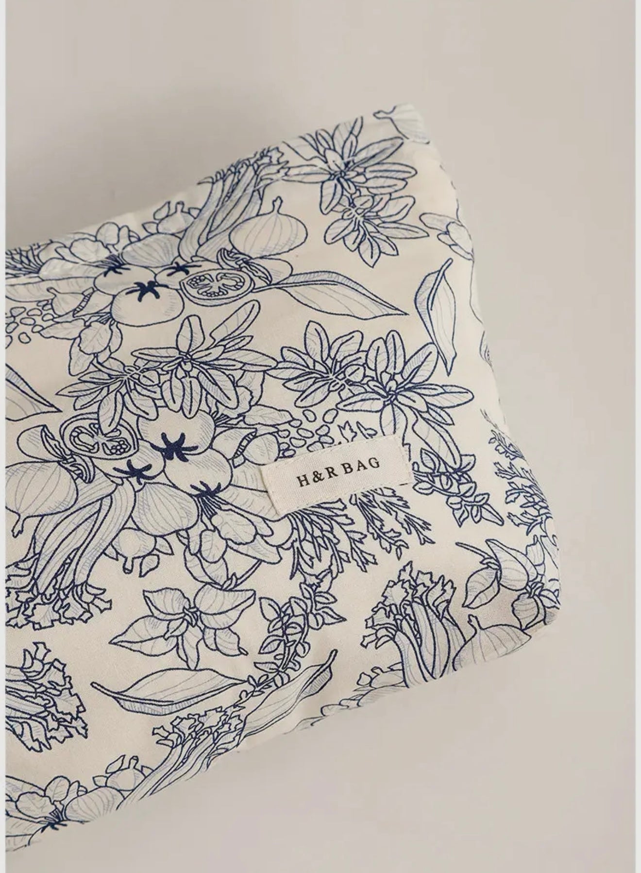 Floral Canvas Cosmetic & Travel Bag