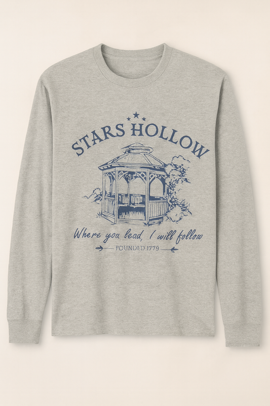 Stars Hollow Crew Neck Sweatshirt – “Where You Lead, I Will Follow”